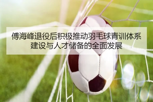 傅海峰退役后积极推动羽毛球青训体系建设与人才储备的全面发展
